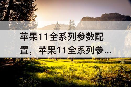 苹果11全系列参数配置，苹果11全系列参数配置对比